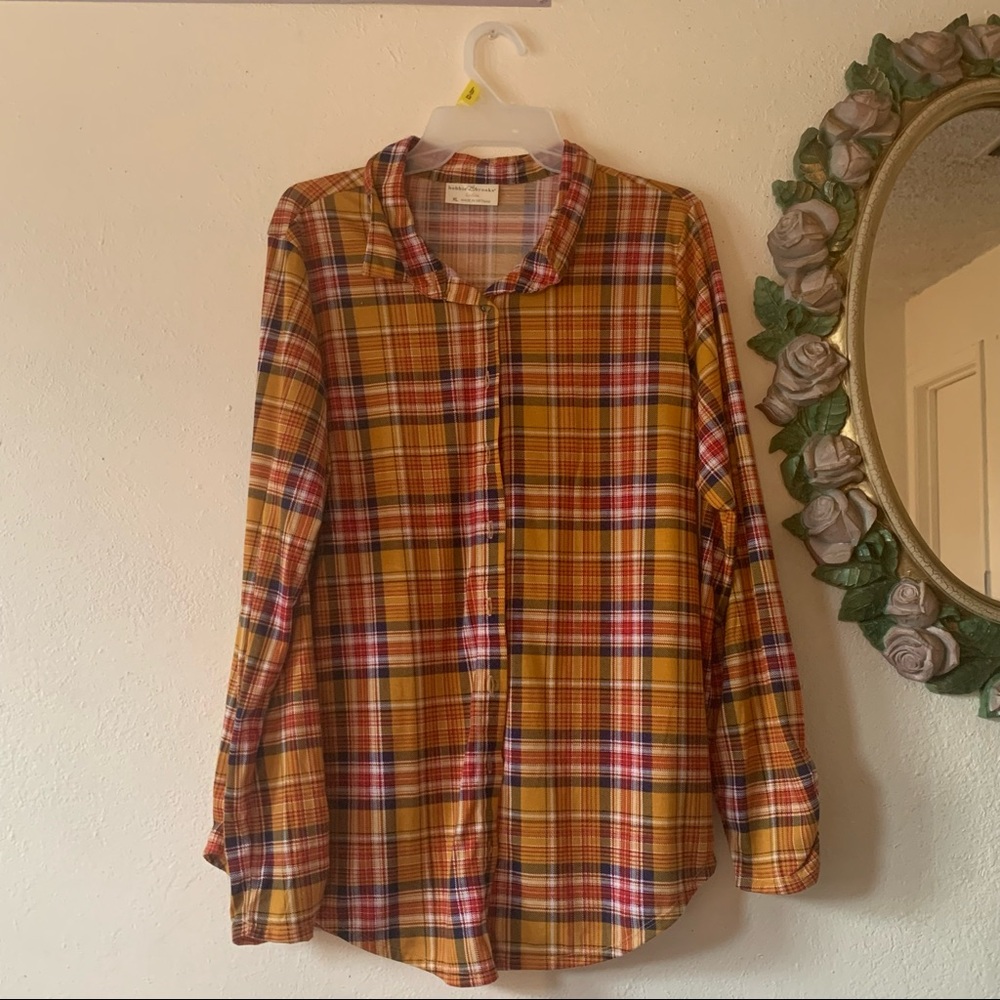 Summer flannel , warm color , perfect for beach/ going out.